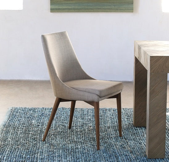 SC162 Walnut Side Chair with Tan Upholstery