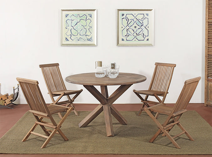 Weathered Teak Folding Chair
