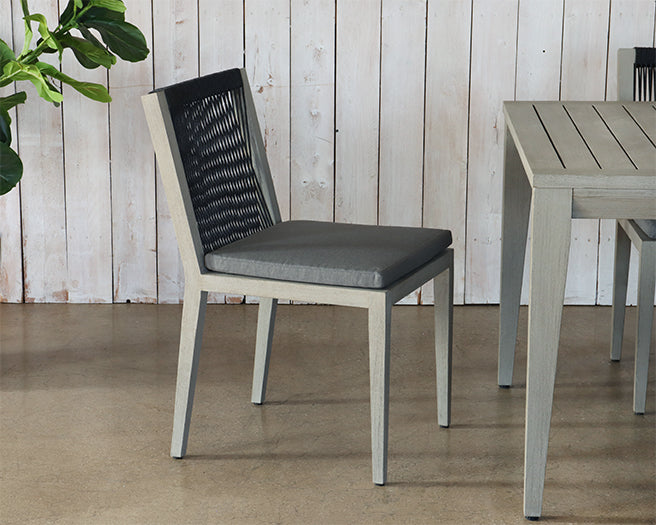 Weathered Grey Teak Outdoor Side Chair