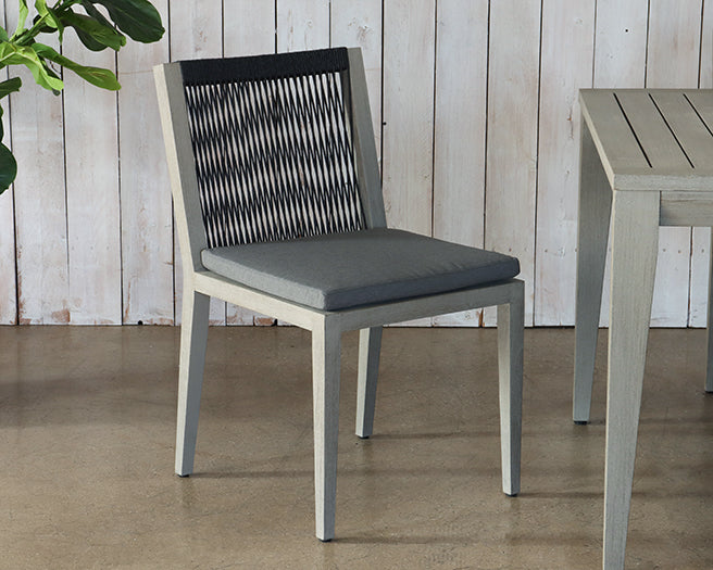 Weathered Grey Teak Outdoor Side Chair