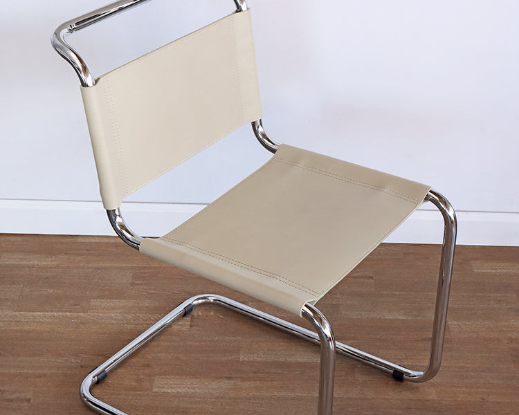 Ivory & Chrome Side Chair