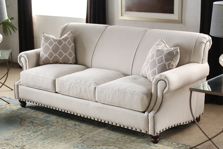SF153 Natural Linen Sofa