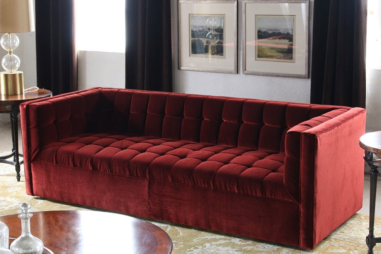 SF168 Langford Sofa in Deep Burgundy NO BOLSTERS