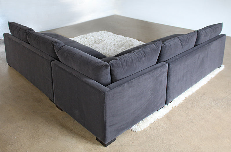 SF184 Grant 3 Piece Sectional in Charcoa