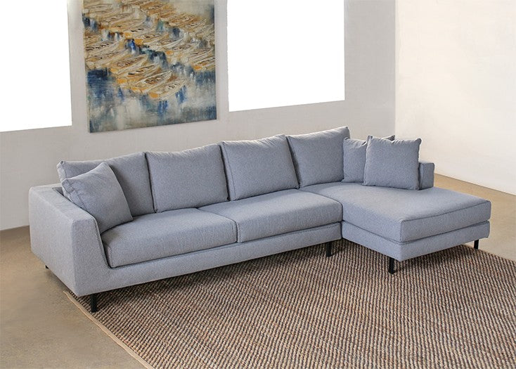 Hunter Sectional in Gray Flannel