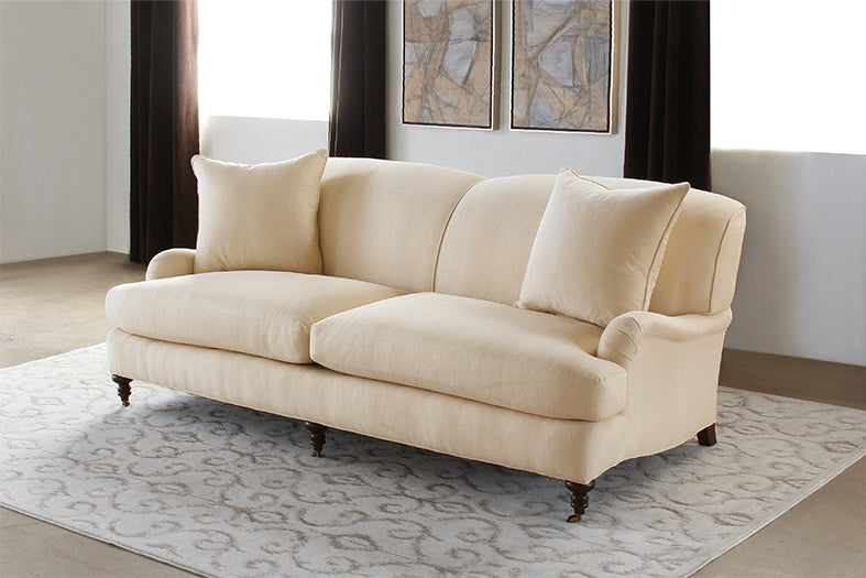 George Smith Style Tightback Sofa in Linato Cream