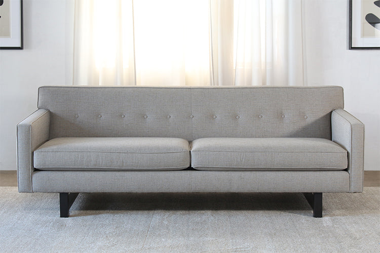 Cement Cross Hatch Subtle Multi Color Woven Sofa