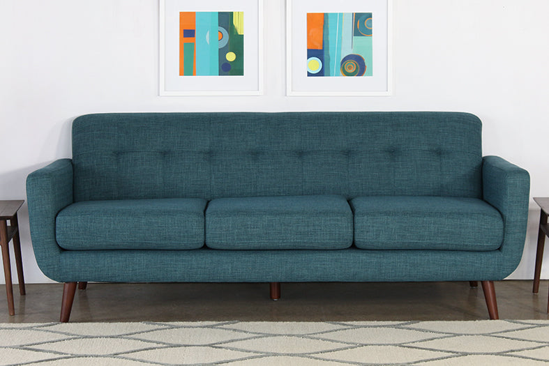 SF267 - Contemporary 3-seat Teal Sofa