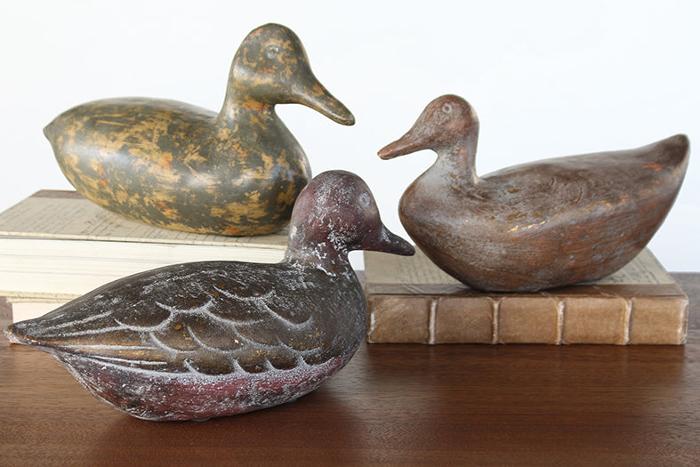 SFIG151 Set of 3 Rustic Duck Decoys