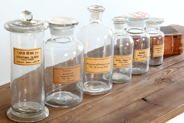 SURN009 - Set of 6 Assorted Large Apothecary Jars