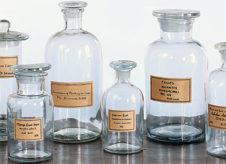 SURN009 - Set of 6 Assorted Large Apothecary Jars