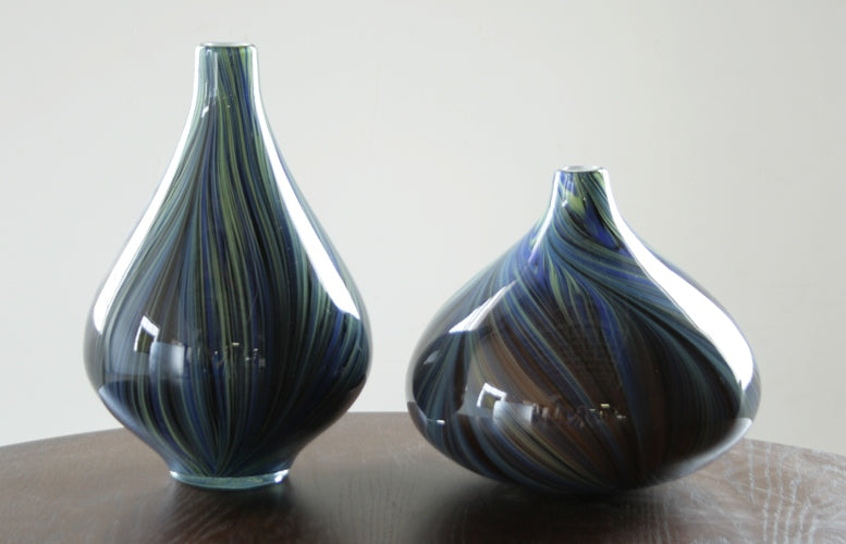 Set of 2 Blue Pucci Vases