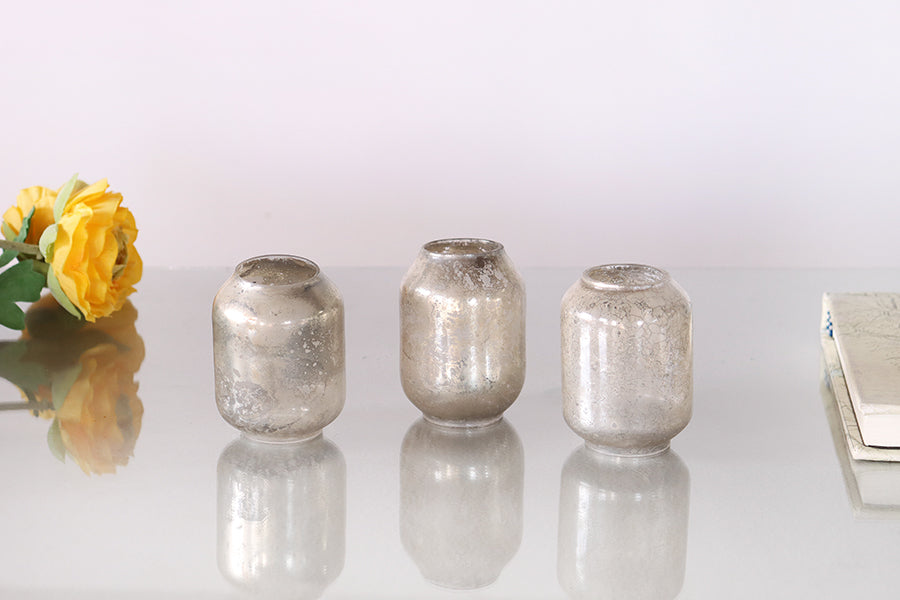 Set of 3 Small Foggy Vases