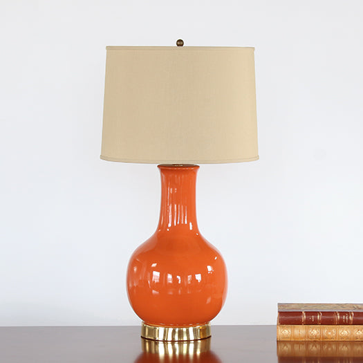 TL301 - Orange Ceramic Paris Lamp