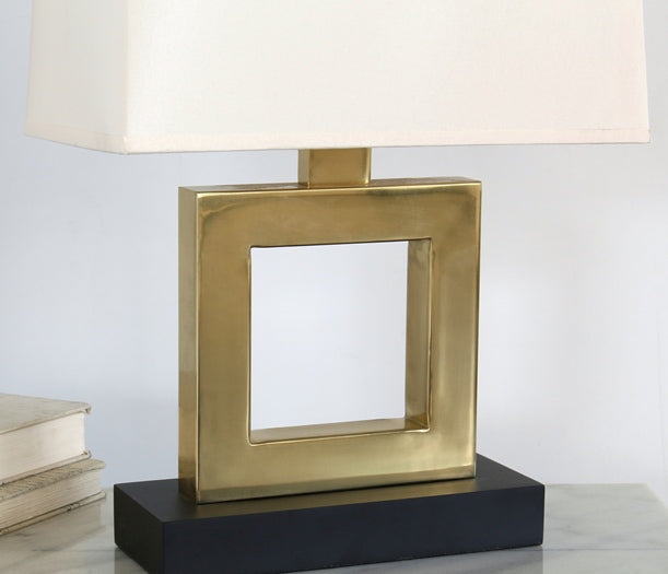 TL352 Brass Square Table Lamp