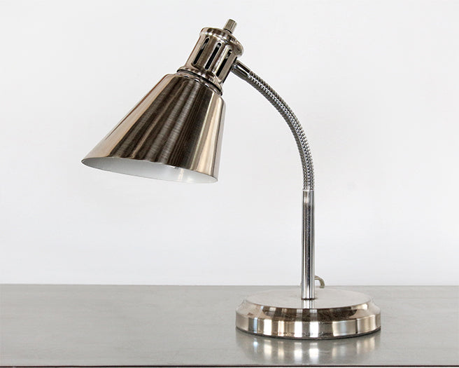 Vintage Chrome Gooseneck Desk Lamp