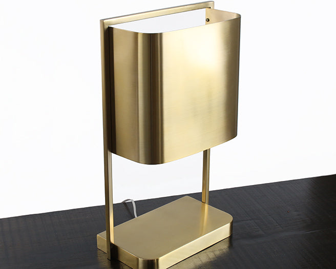 Modern Brass Finished Steel Table Lamp