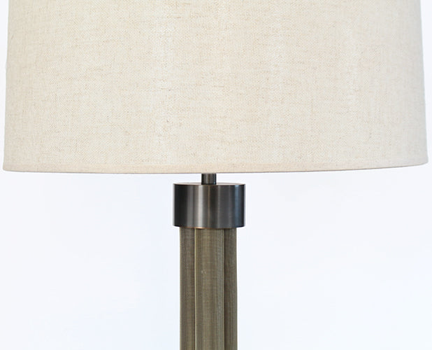 Bronze And Brass Mesh Column Table Lamp