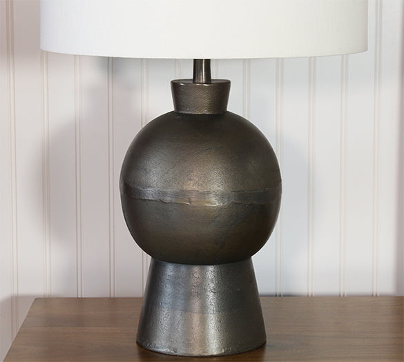 TL498 - Textured Black Aluminum Table Lamp
