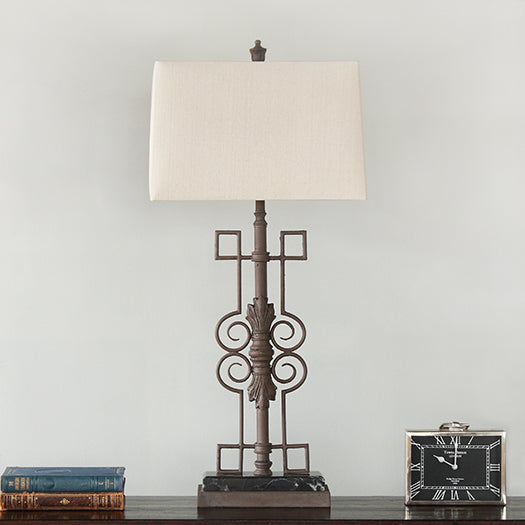 Wrought Iron Scrollwork Table Lamp