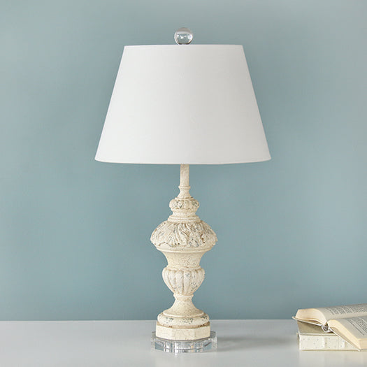 Crackled Acanthus Leaf Urn Table Lamp