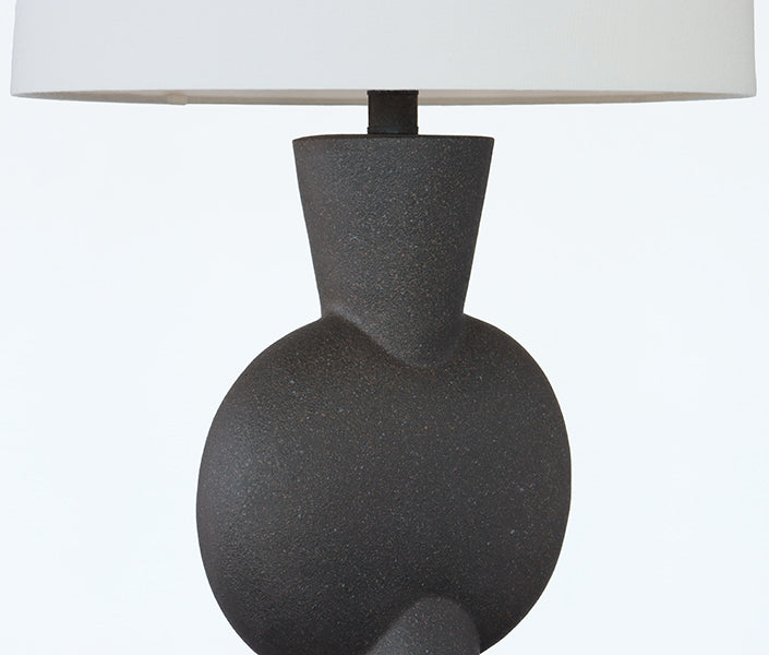 Black Natural Stone Like Table Lamp