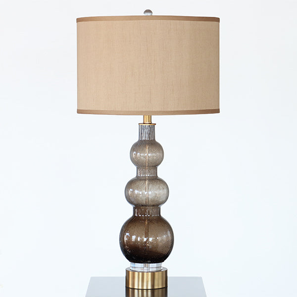 Multi Color Brown Glass Table Lamp