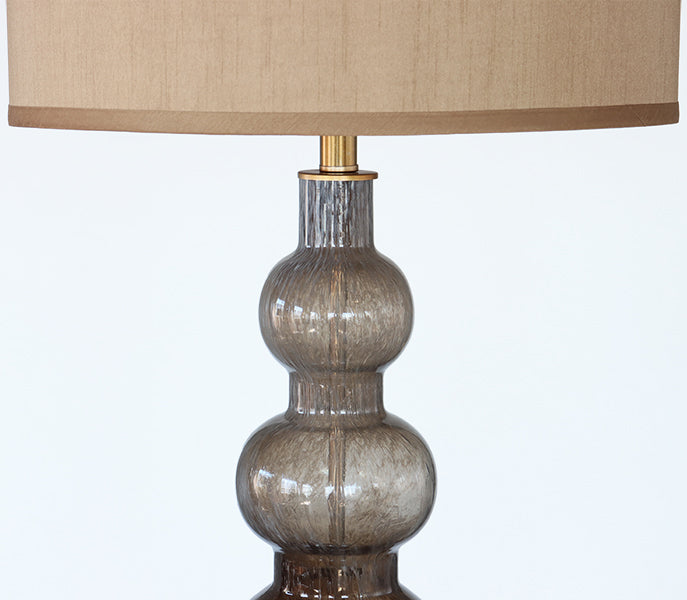 Multi Color Brown Glass Table Lamp