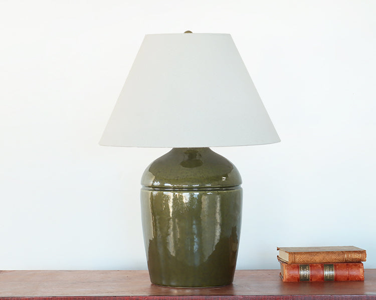 Olive Green Ceramic Table Lamp