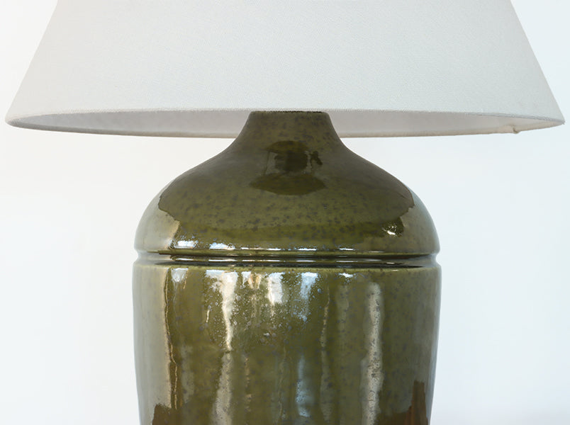 Olive Green Ceramic Table Lamp