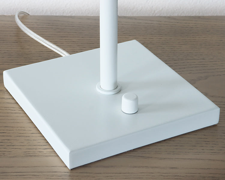 White Metal Table Lamp w/ High-Low Base Switch