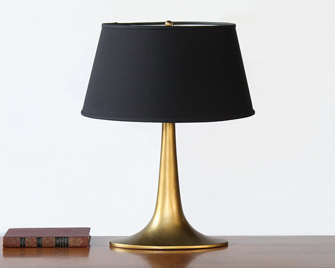 Gold Leaf Oval Table Lamp