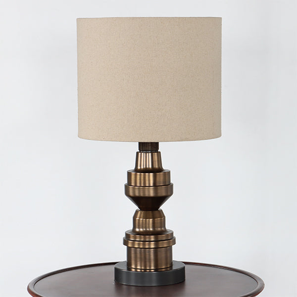 Large Industrial Style Antique Brass Table Lamp