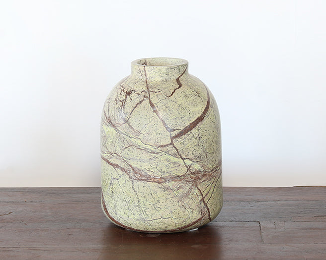 VASE272 - Large Marble Rain Forest Green Vase
