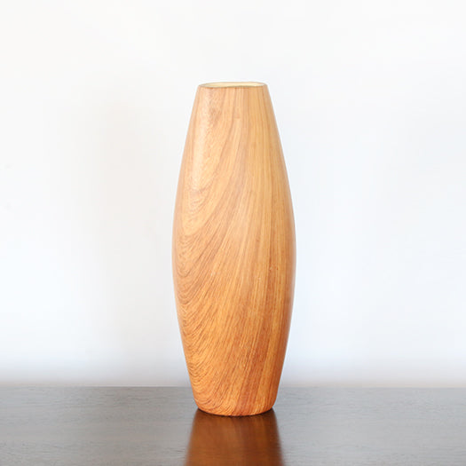 VASE275 - Hand-Painted Ceramic Faux Oak Grain Vase