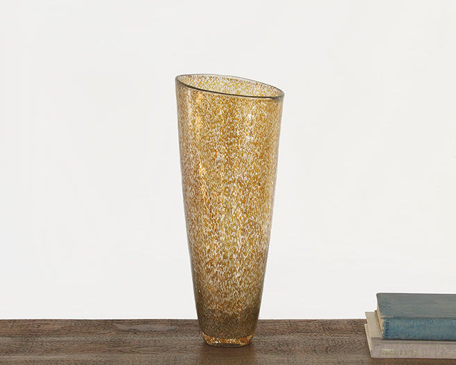 Speckled Glass Tapered Vase