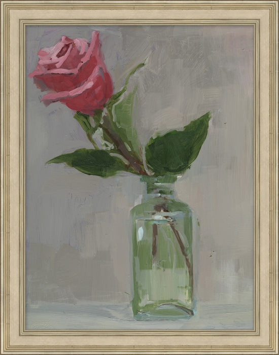 Single Pink Rose 21.75W X 27.75H