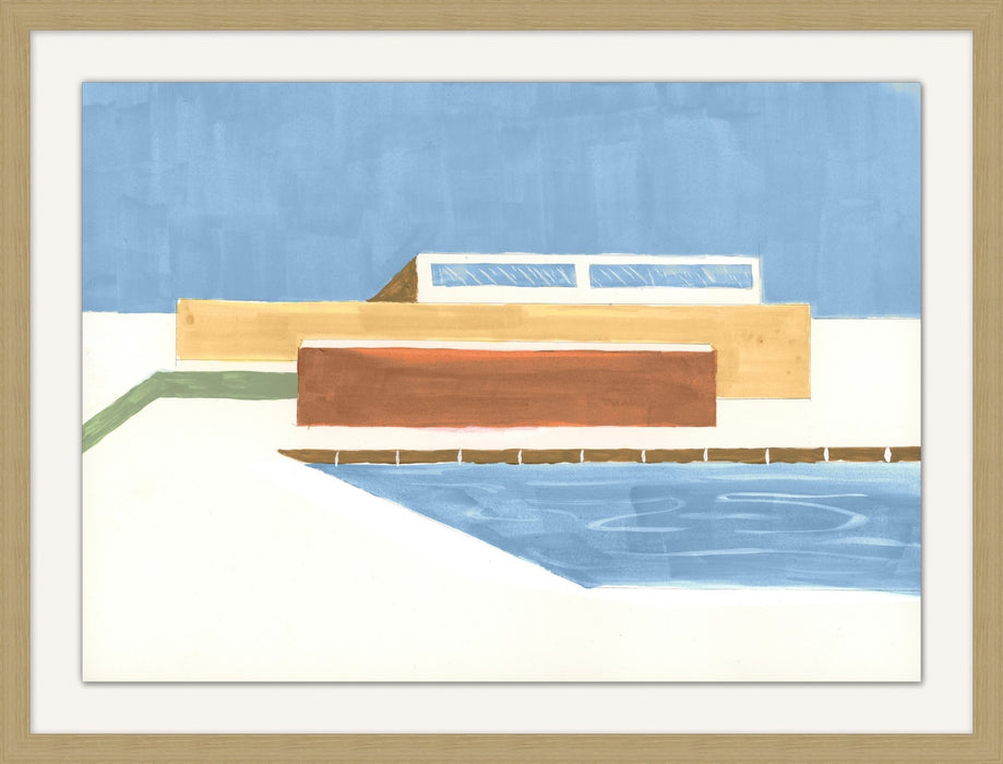 House On The Hill (Blue) 2 34W X 26H