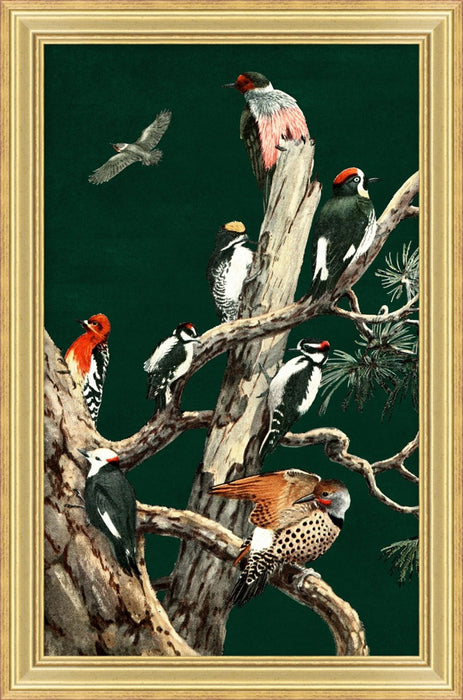 Woodland Birds 1 (Small Green) 12W X 18H