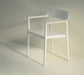 Sculpted White Plastic Arm Chair 8