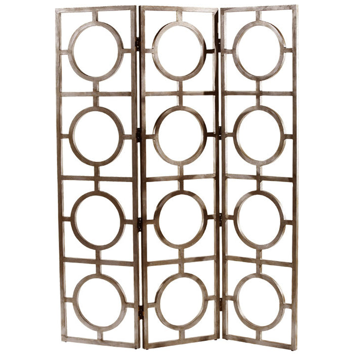 Antique Silver Wood Mandala Room Screen 7