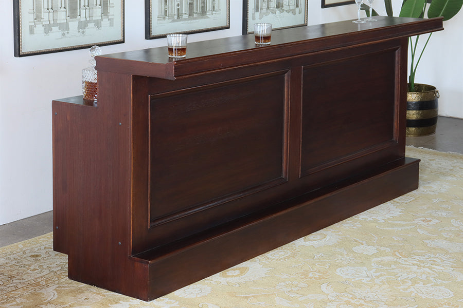 Double Panel University Club Bar w/ Mahogany Stain