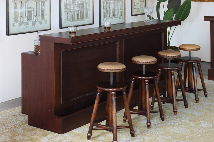 Double Panel University Club Bar w/ Mahogany Stain
