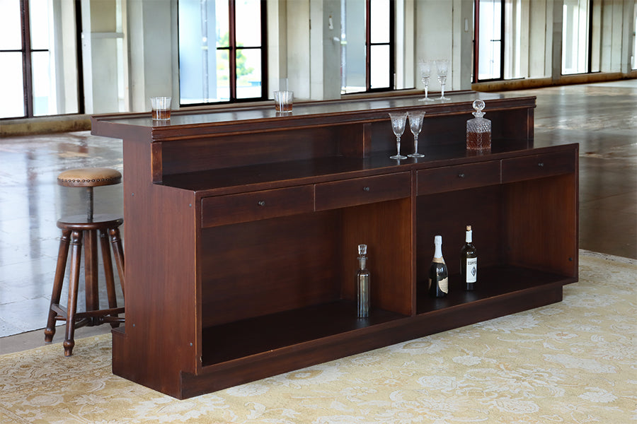 Double Panel University Club Bar w/ Mahogany Stain