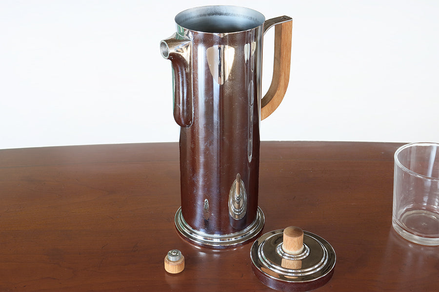Chrome & Wood Bar Shaker
