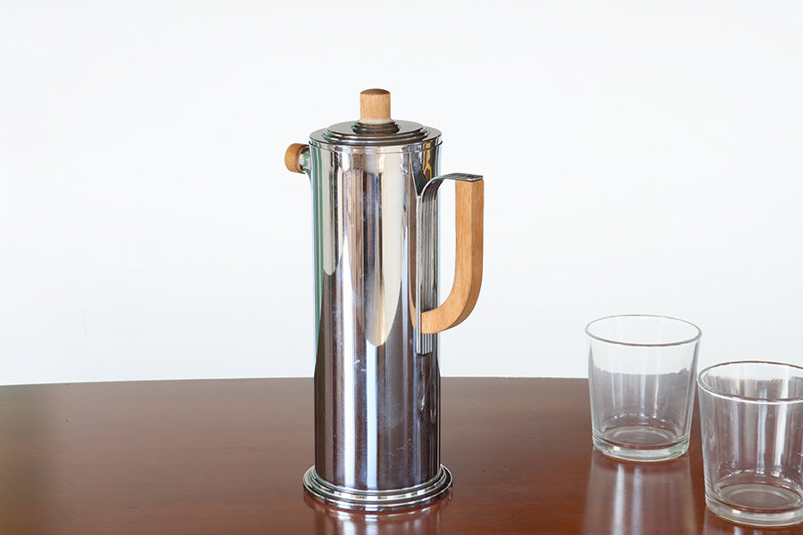 Chrome & Wood Bar Shaker
