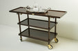 Drop Leaf Service Cart in Walnut 9