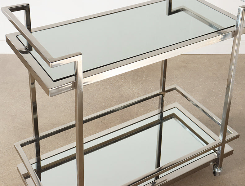Manhattan Bar Cart In Polished Chrome