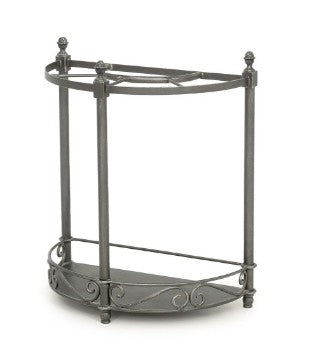 French Gunmetal Demilune Umbrella Stand