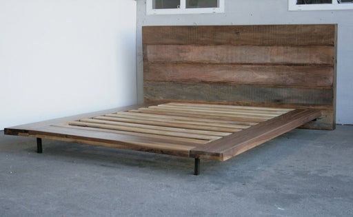 Reclaimed White Oak Plank Queen Bed 9